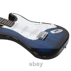 39 Full Size Electric Guitar with Amp Case Accessories Pack for Beginner Blue