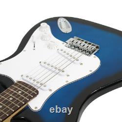 39 Full Size Electric Guitar with Amp Case Accessories Pack for Beginner Blue