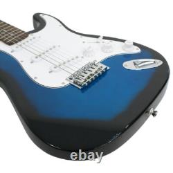 39 Full Size Electric Guitar with Amp Case Accessories Pack for Beginner Blue