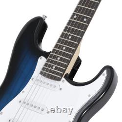 39 Full Size Electric Guitar with Amp Case Accessories Pack for Beginner Blue