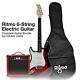 39 Inch Electric Guitar And Amplifier Complete Kit Left Handed Starter Set Red