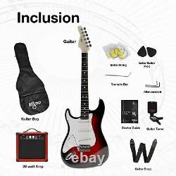 39 Inch Electric Guitar and Amplifier Complete Kit Left Handed Starter Set Red