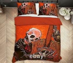 3D Skeleton Guitar 2647NA Bed Pillowcases Quilt Cover Duvet David Lozeau Fay