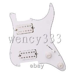 3Ply White Loaded Pickguard HH For s E-Guitar