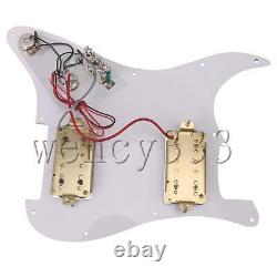 3Ply White Loaded Pickguard HH For s E-Guitar