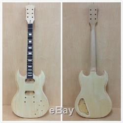 4/4 E-240DIY SG Style Electric Guitar DIY Kits, Set Neck, Complete No-Soldering
