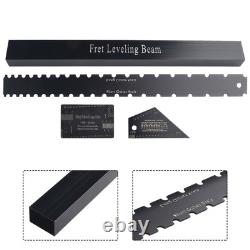 4 PCS Luthier Tools Guitar Neck Straight Edge Fret Leveling Beam Ruler Kit Set