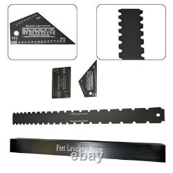 4 PCS Luthier Tools Guitar Neck Straight Edge Fret Leveling Beam Ruler Kit Set