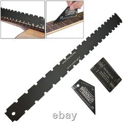 4 PCS Luthier Tools Guitar Neck Straight Edge Fret Leveling Beam Ruler Kit Set