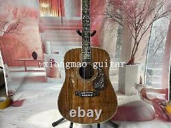 41 D-45 Solid Acacia acoustic guitar with abalone setting 6strings 21 frets