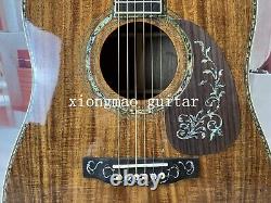 41 D-45 Solid Acacia acoustic guitar with abalone setting 6strings 21 frets