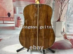 41 D-45 Solid Acacia acoustic guitar with abalone setting 6strings 21 frets