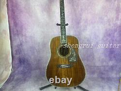 41 D-45 Solid Acacia acoustic guitar with abalone setting brown delivery fast