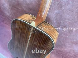 41 D-45 Solid Acacia acoustic guitar with abalone setting brown delivery fast