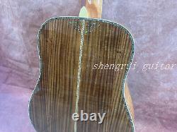 41 D-45 Solid Acacia acoustic guitar with abalone setting brown delivery fast