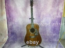 41 D-45 Solid Acacia acoustic guitar with abalone setting brown delivery fast