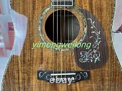 41D-45 Solid Acacia acoustic guitar with abalone setting Abalone inlay in stock