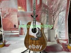 41D-45 Solid Acacia acoustic guitar with abalone setting Abalone inlay in stock