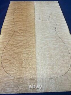 #426 Quilted Maple Drop Top Luthier Guitar Figured Wood Bookmatched Set