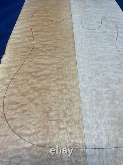 #426 Quilted Maple Drop Top Luthier Guitar Figured Wood Bookmatched Set