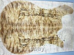 4617 AAAAA Ripple Spalted Maple Wood Guitar Drop Top Set Luthier-ONE AND ONLY