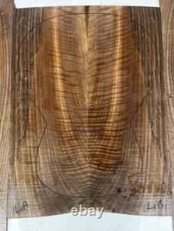 4A Grade Flame Walnut Acoustic Back and Sides Wood Set Tonewood #4