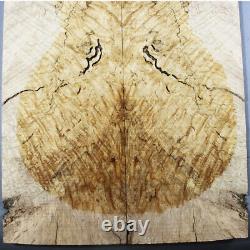 5A Flame Spalted Maple Wood Bookmatch Electric Bass Drop Top Set Luthier Supply