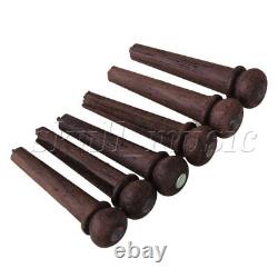 6 Acoustic Guitar Rosewood Bridge Pins ABALONE Shell Dot