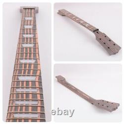 6-String DIY electric guitar Kit set Zebrawood body Neck Fingerboard CR Parts