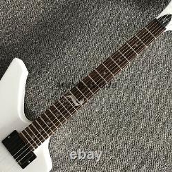 6-String Left Hand White Snake Electric Guitar Mahogany Body HH Pickups 22 Frets