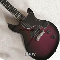 6 Strings Junior Style Purple Electric Guitar Mahogany Body With P90 Pickups 22F