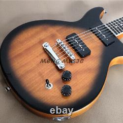 6 Strings Junior Style Sunburst Electric Guitar Mahogany Body With P90 Pickups