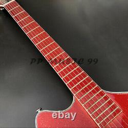 6 Strings Special Shape Metal Red Electric Guitar Mahogany Body With 22 Frets