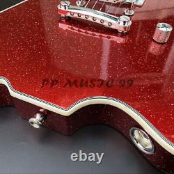 6 Strings Special Shape Metal Red Electric Guitar Mahogany Body With 22 Frets