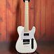 7-strings Electric Guitar White Solid Body Set In Strings Through Body Free Ship