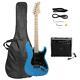 8 Colors Burning Fire Practice Electric Guitar Set With Bag Amp