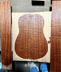 AAAA pomelle quilted waterfall sapele tonewood guitar luthier set back sides