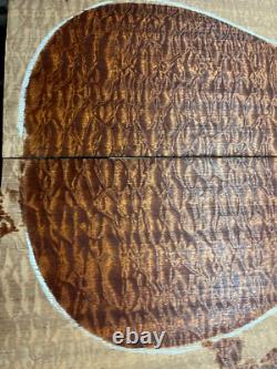 AAAA pomelle quilted waterfall sapele tonewood guitar luthier set back sides
