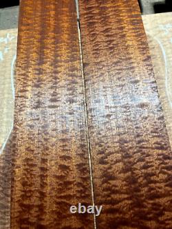AAAA pomelle quilted waterfall sapele tonewood guitar luthier set back sides
