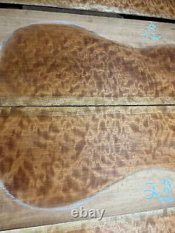 AAAA qtd beeswing curly cherry tonewood guitar luthier set back and sides