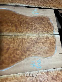 AAAA qtd beeswing curly cherry tonewood guitar luthier set back and sides