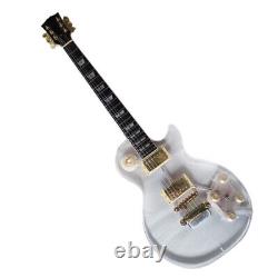 Acrylic electric guitar with led light rosewood fretboard