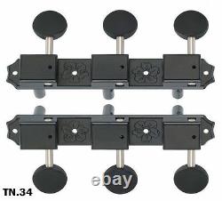 Antonio-10 Sets Plastic Knob DJ274BS-SB Acoustic Guitar Machine Heads(Tuner)TN34