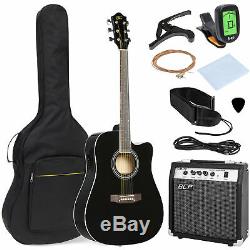 BCP 41in Full Size Acoustic Electric Cutaway Guitar Set with 10-Watt Amp, Case