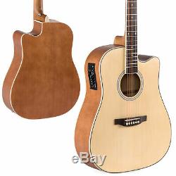 BCP 41in Full Size Acoustic Electric Cutaway Guitar Set with Capo, E-Tuner, Bag
