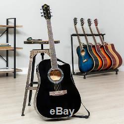 BCP 41in Full Size Beginner Acoustic Cutaway Guitar Set with Case, Capo, Tuner