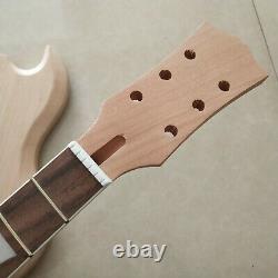 Beautiful 1 set Unfinished mahogany electric guitar body with neck SG parts