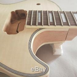 Best 1 set DIY unfinished Guitar Neck and body for LP style guitar kit
