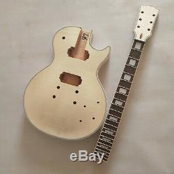 Best 1 set DIY unfinished Guitar Neck and body for LP style guitar kit
