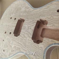 Best 1 set New DIY Guitar Mahogany Body Unfinished Electric Guitar Kit